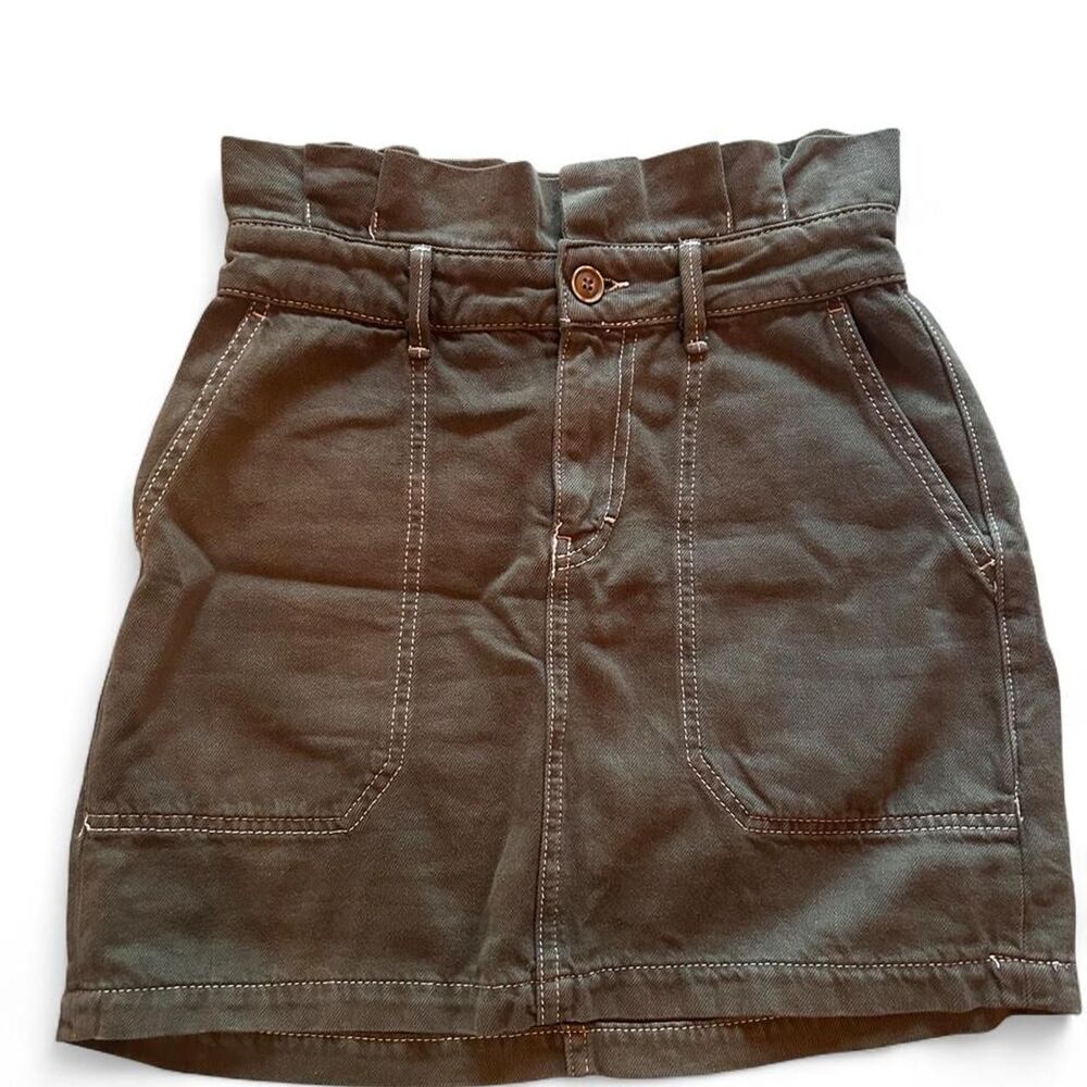 Free-people Women's Green and Khaki Skirt